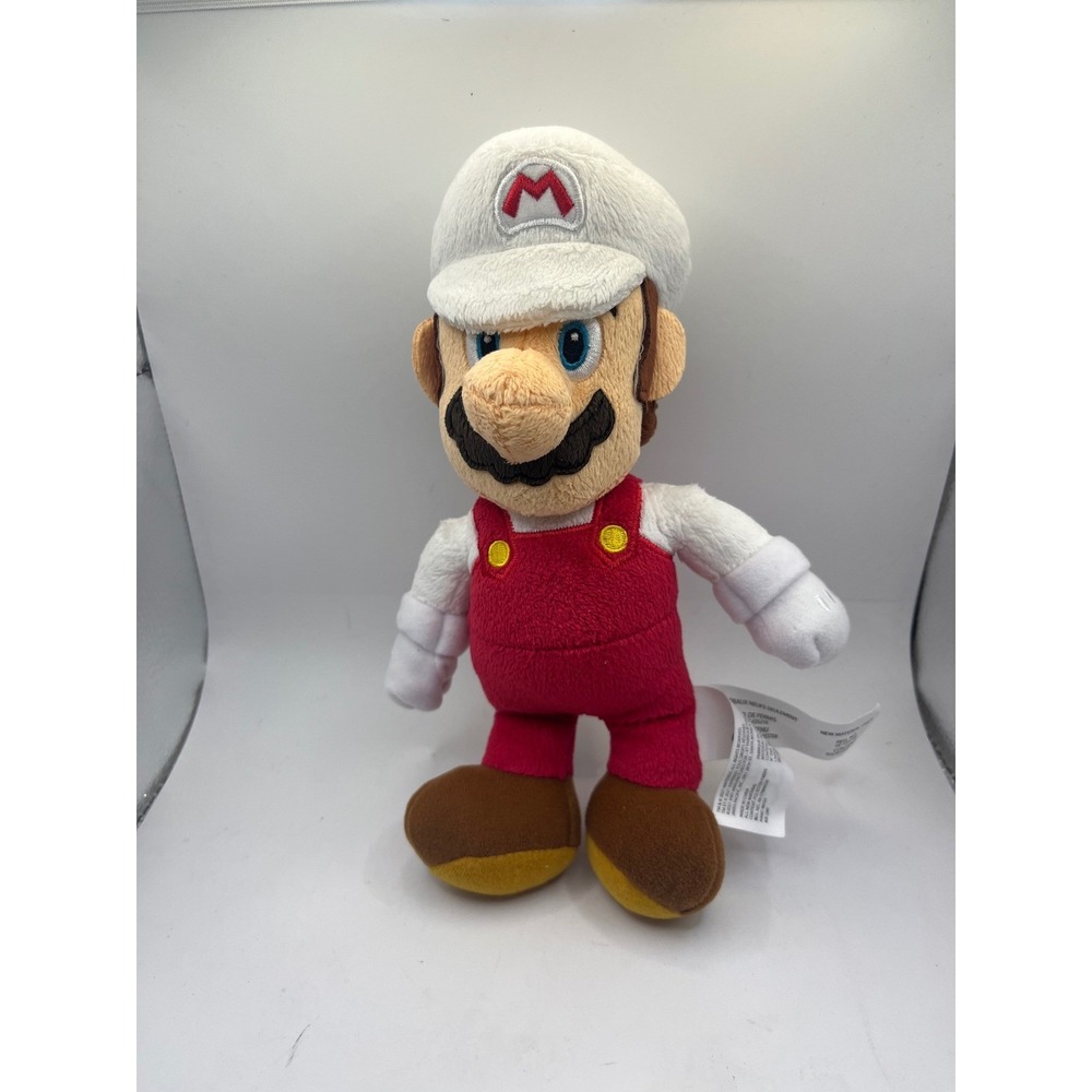 Super Mario Fire‎ Mario Plush Stuffed Toy Nintendo Fireman Character